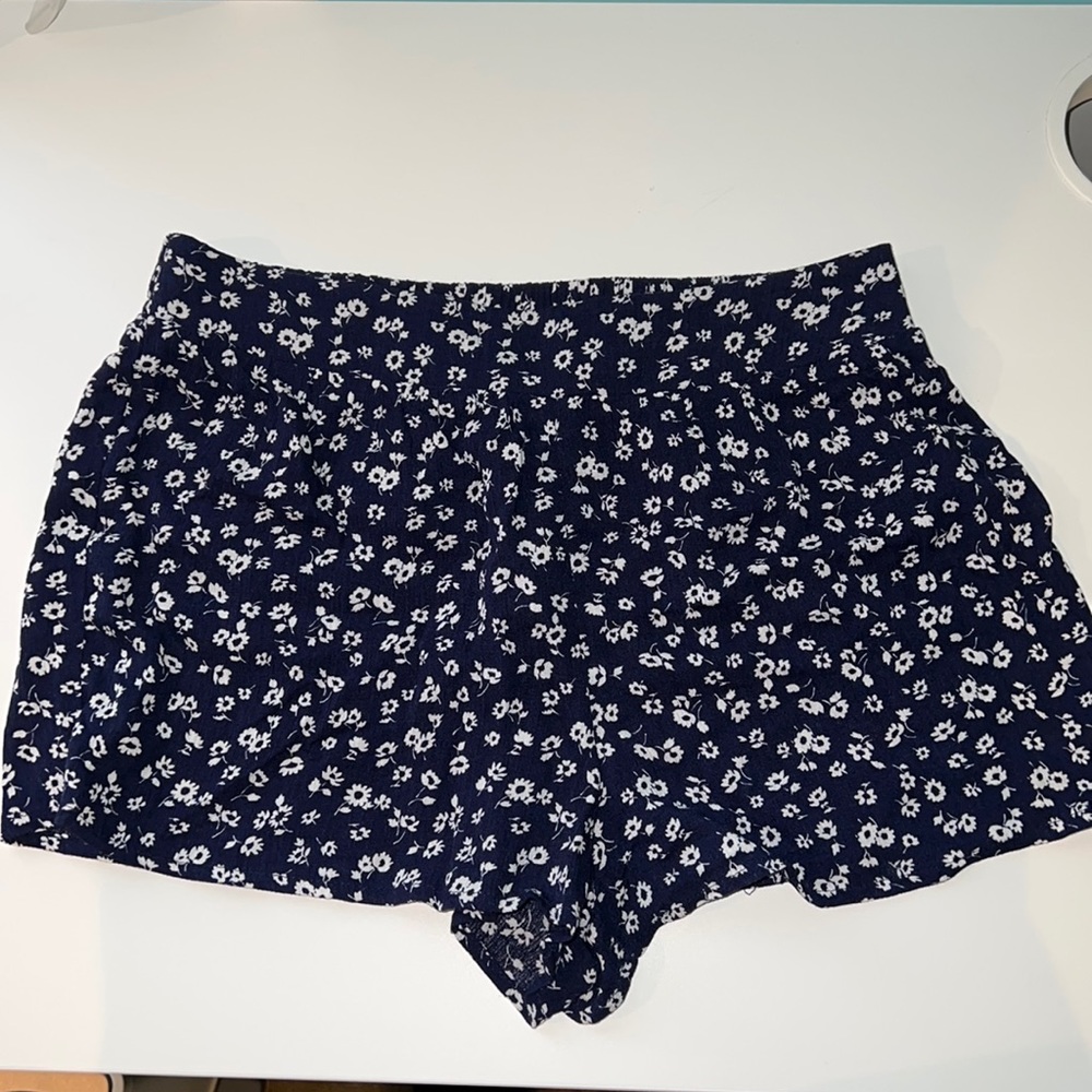 Blue Flower Shorts